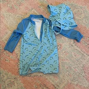 Blue Kids Swim Rashguard Set
